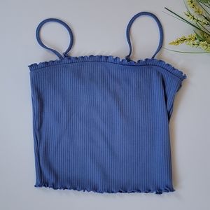Forever 21 Ribbed Crop Tank Top Medium